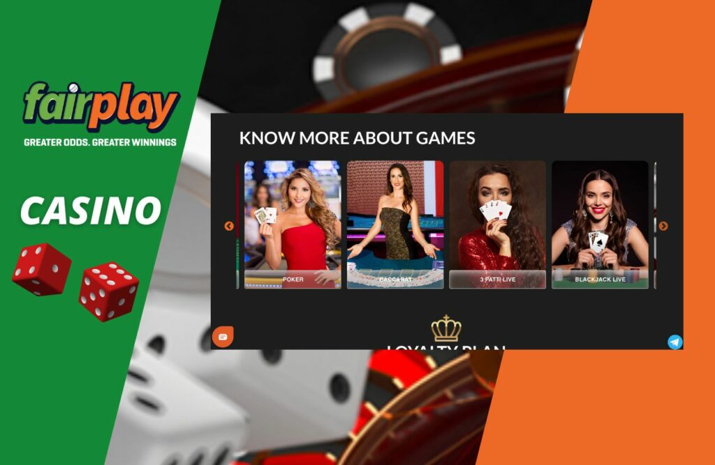 Slots, Poker and Live Casino at Fairplay India review